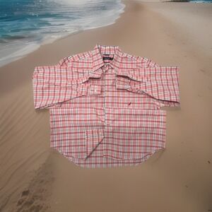 Nautica Men's Wrinkle Resistant Long-Sleeve Button Down Plaid Shirt. Size XL.